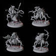 Four Spider Mounted Goblin Riders Miniature for Dungeons and Dragons, Pathfinder or other TTRPGs