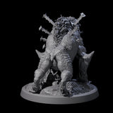 Four Spiked Bulettes Miniature for Dungeons and Dragons, Pathfinder or other TTRPGs