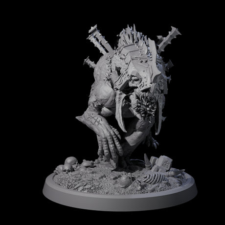 Four Spiked Bulettes Miniature for Dungeons and Dragons, Pathfinder or other TTRPGs