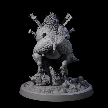 Four Spiked Bulettes Miniature for Dungeons and Dragons, Pathfinder or other TTRPGs