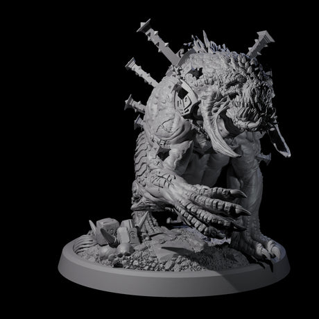 Four Spiked Bulettes Miniature for Dungeons and Dragons, Pathfinder or other TTRPGs