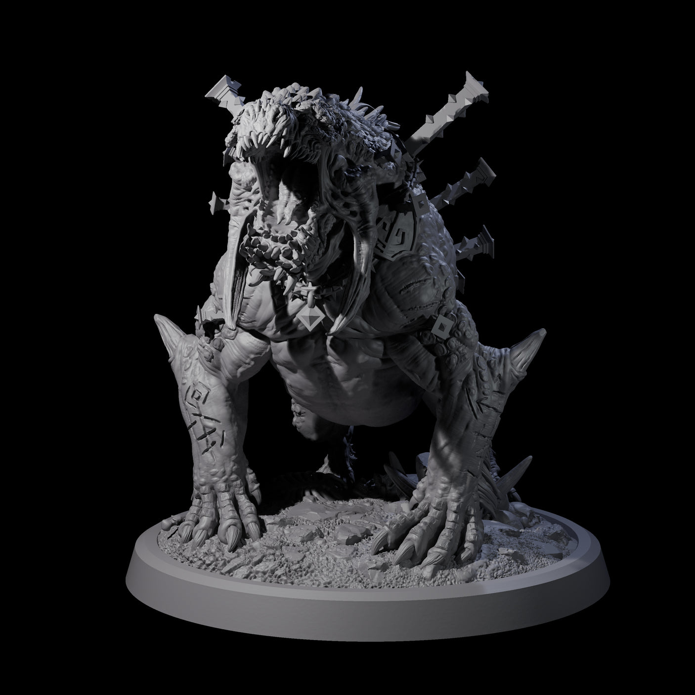 Four Spiked Bulettes Miniature for Dungeons and Dragons, Pathfinder or other TTRPGs