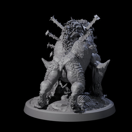 Four Spiked Bulettes Miniature for Dungeons and Dragons, Pathfinder or other TTRPGs