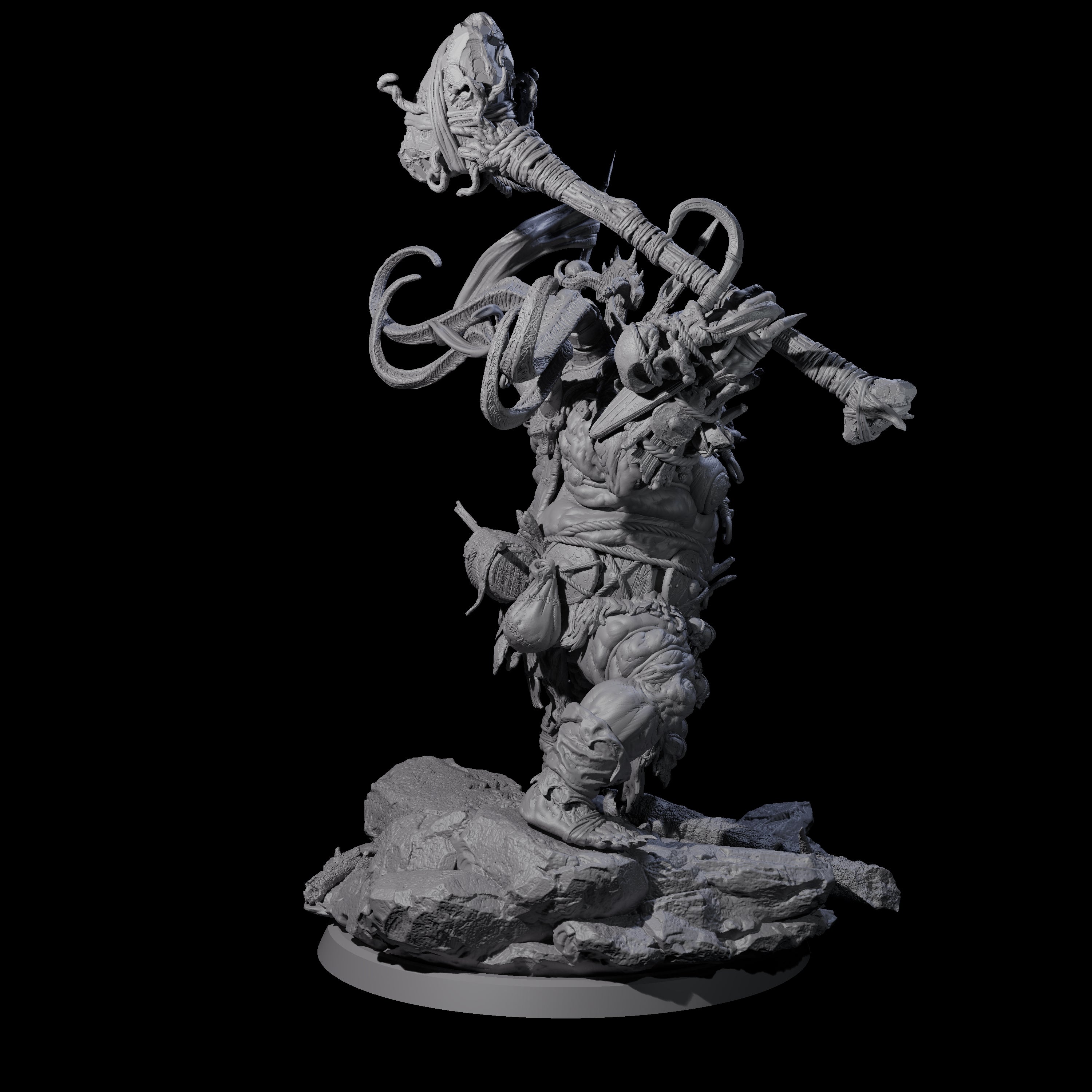 Four Spiky Hill Giant Matrons Miniature for Dungeons and Dragons, Pathfinder or other TTRPGs