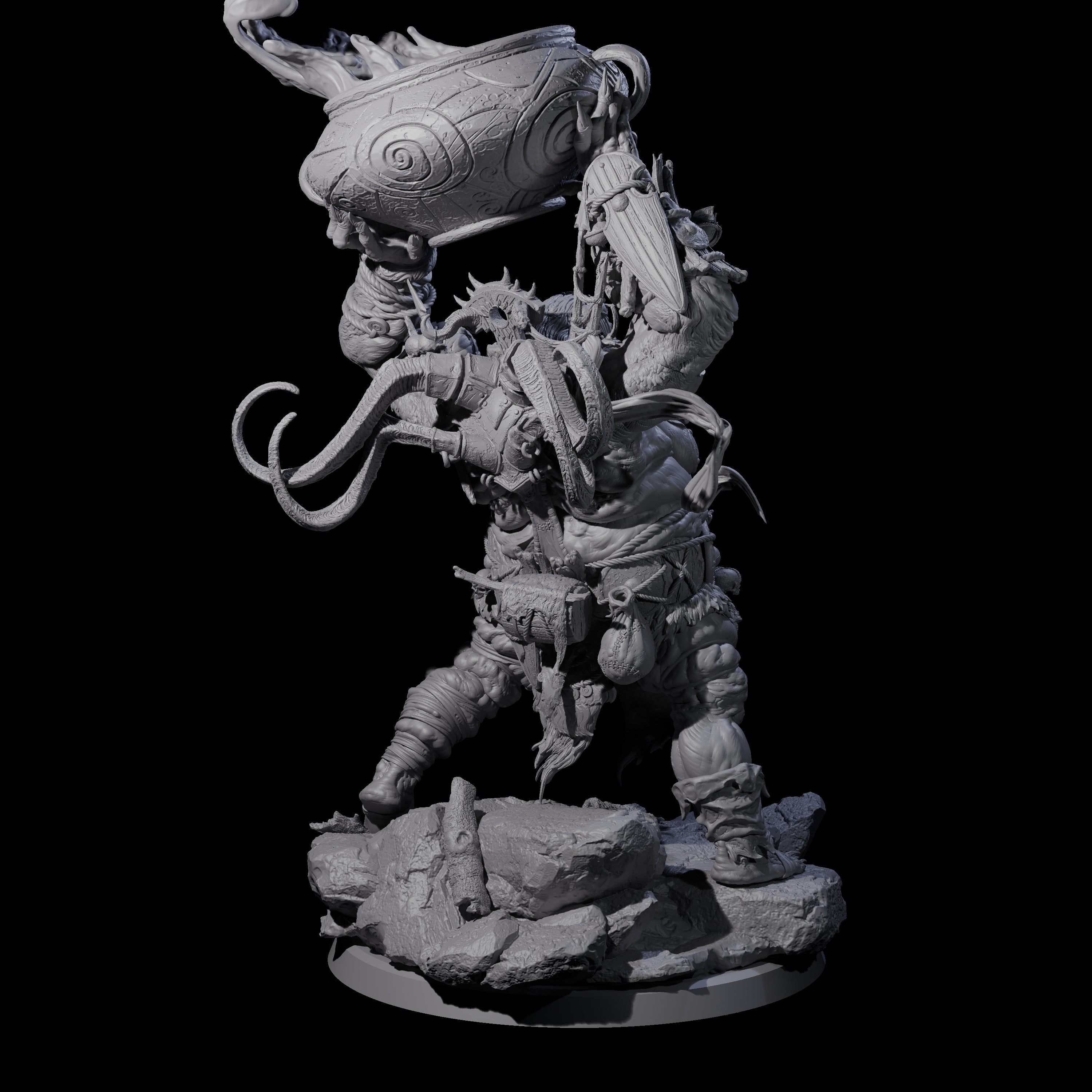 Four Spiky Hill Giant Matrons Miniature for Dungeons and Dragons, Pathfinder or other TTRPGs