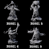Four Spiky Hill Giant Matrons Miniature for Dungeons and Dragons, Pathfinder or other TTRPGs