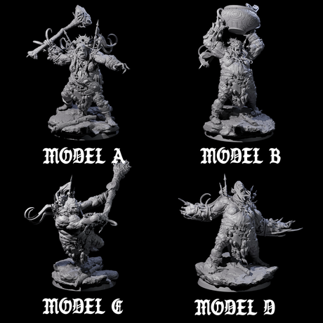 Four Spiky Hill Giant Matrons Miniature for Dungeons and Dragons, Pathfinder or other TTRPGs