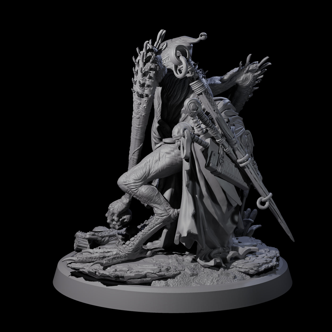 Four Spindly Forest Hags Miniature for Dungeons and Dragons, Pathfinder or other TTRPGs