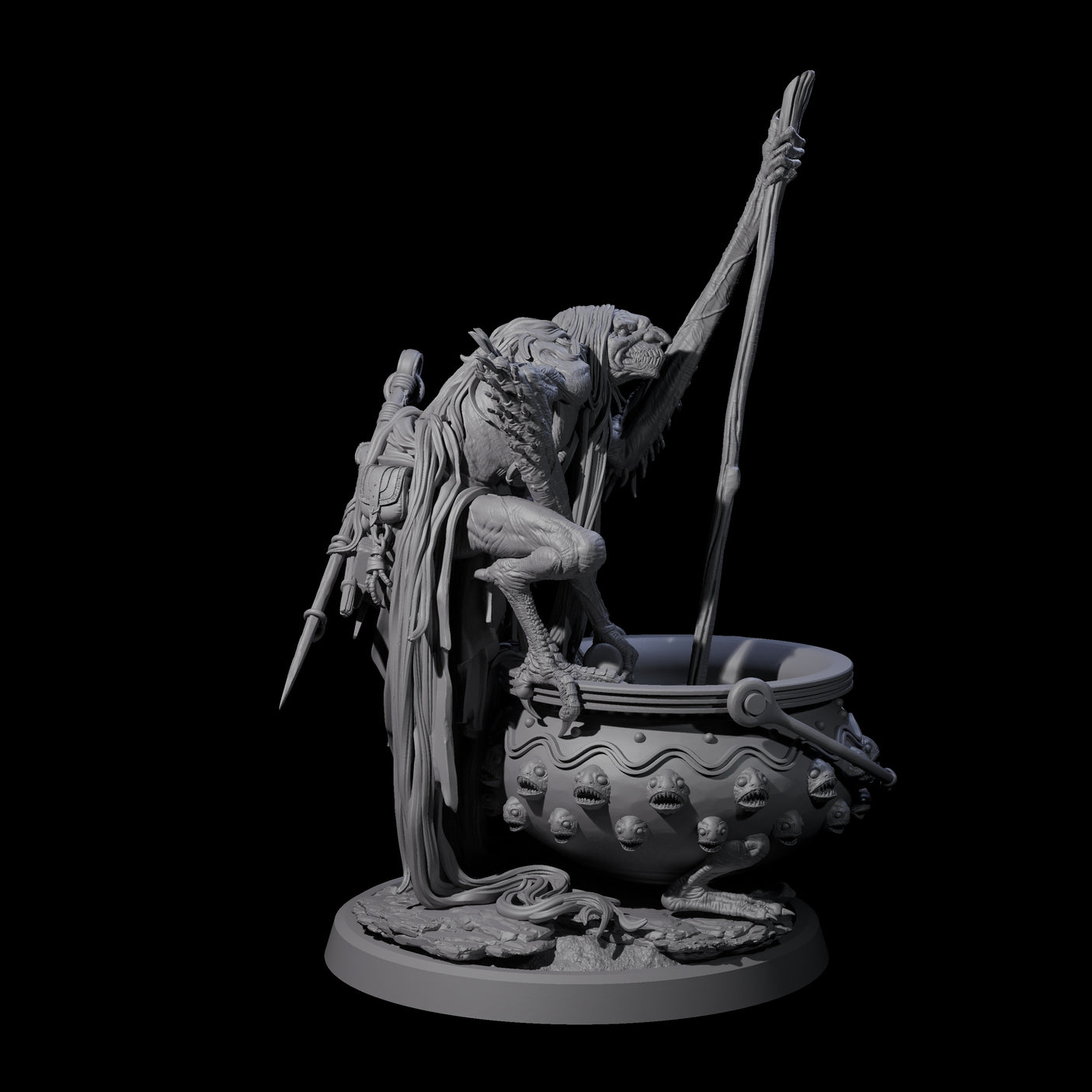 Four Spindly Forest Hags Miniature for Dungeons and Dragons, Pathfinder or other TTRPGs