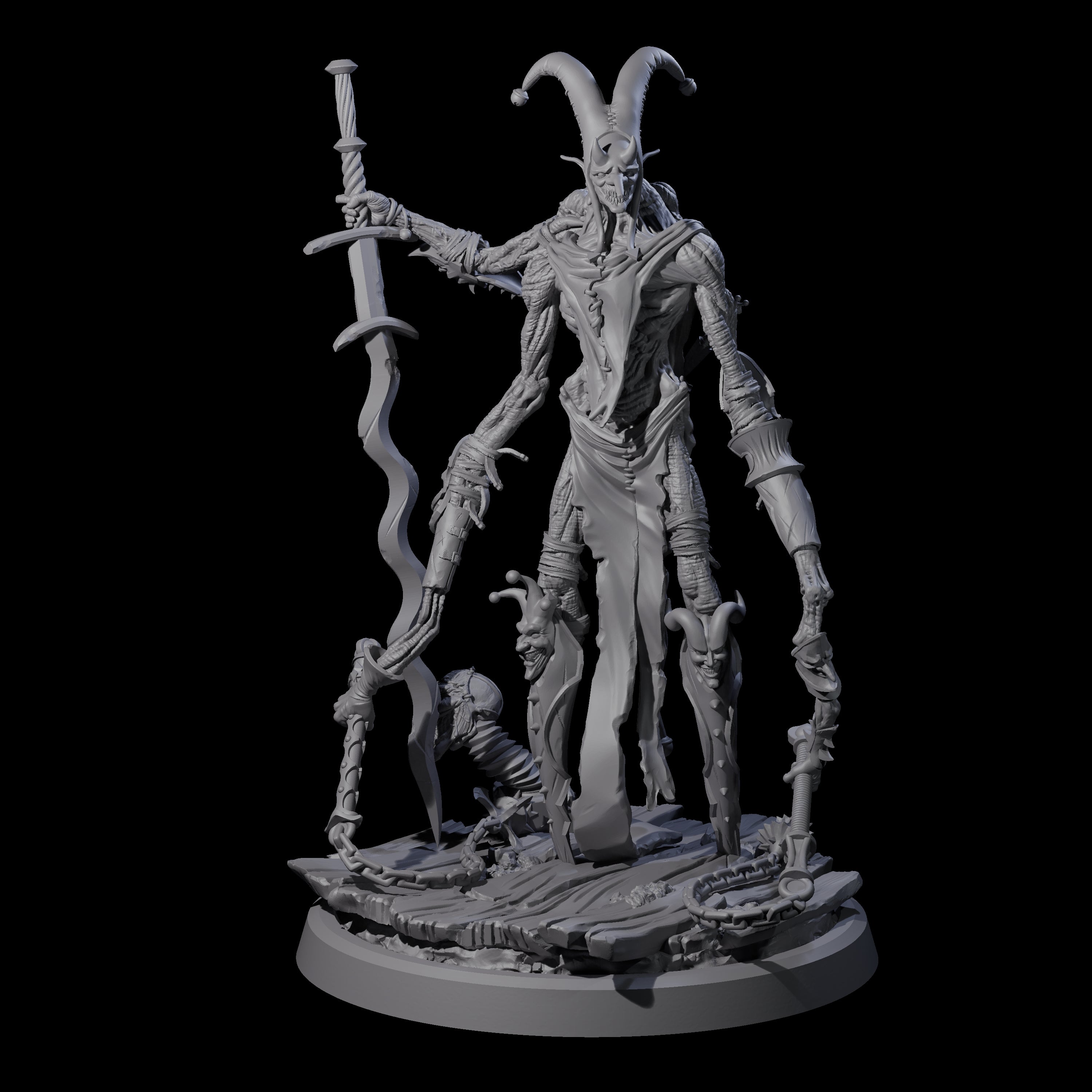 Four Spindly Marilith Assassins Miniature for Dungeons and Dragons, Pathfinder or other TTRPGs