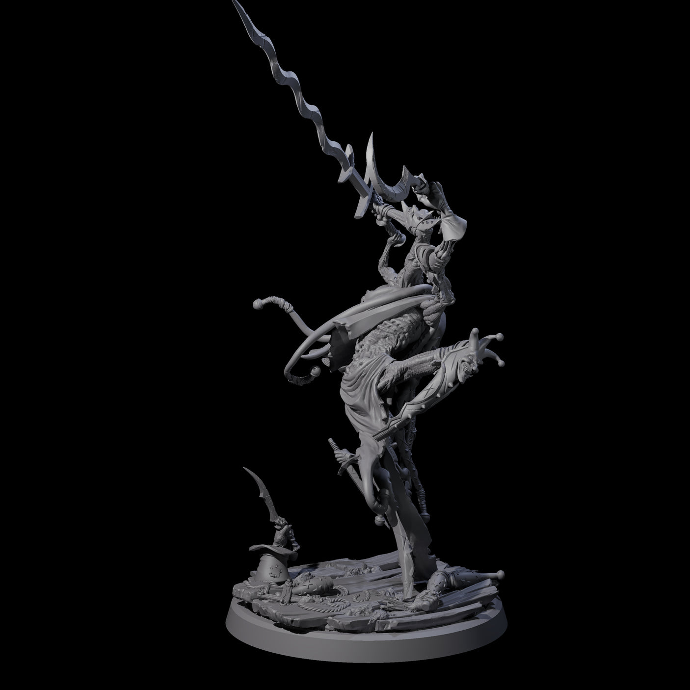 Four Spindly Marilith Assassins Miniature for Dungeons and Dragons, Pathfinder or other TTRPGs