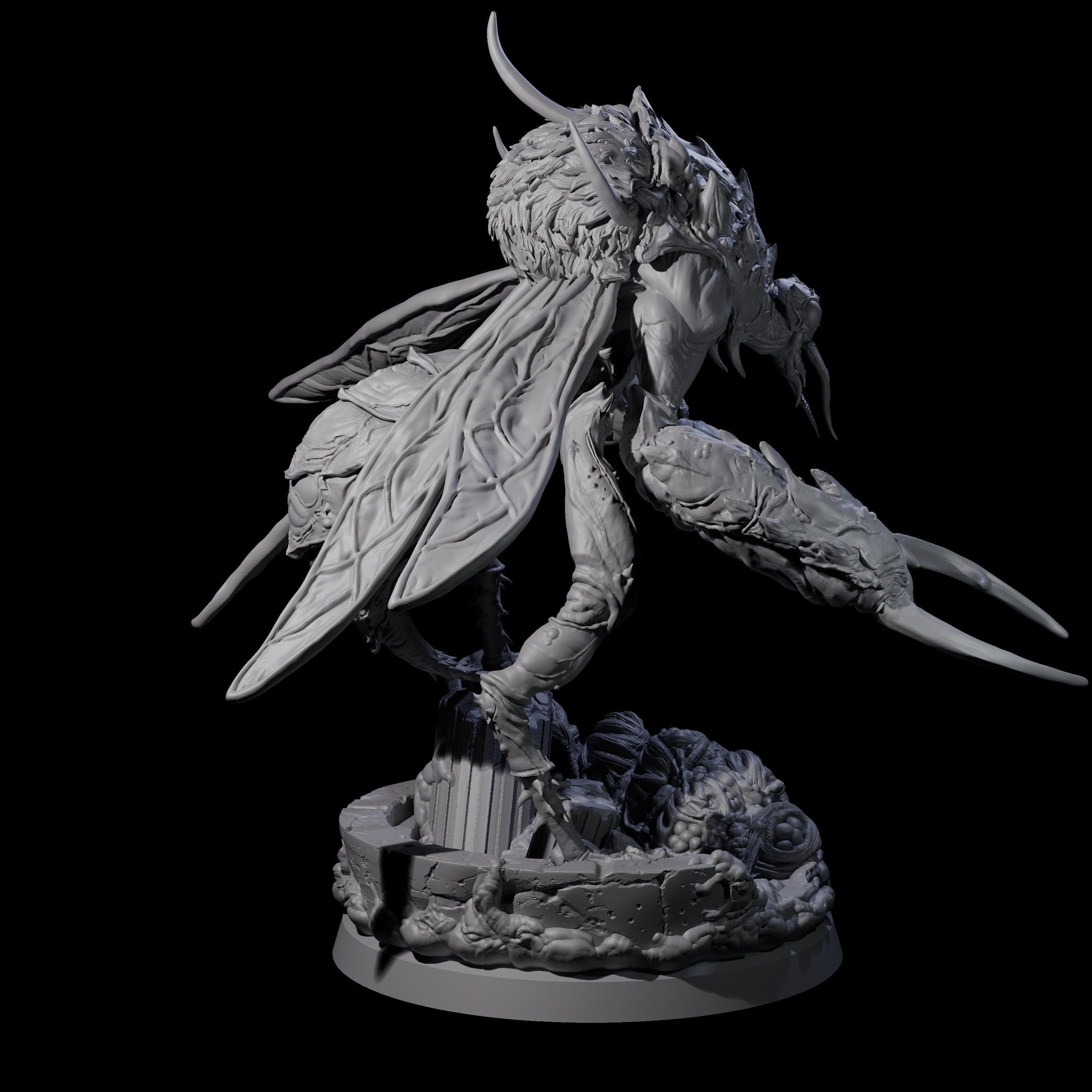 Four Springing Hive Sentinels Miniature for Dungeons and Dragons, Pathfinder or other TTRPGs