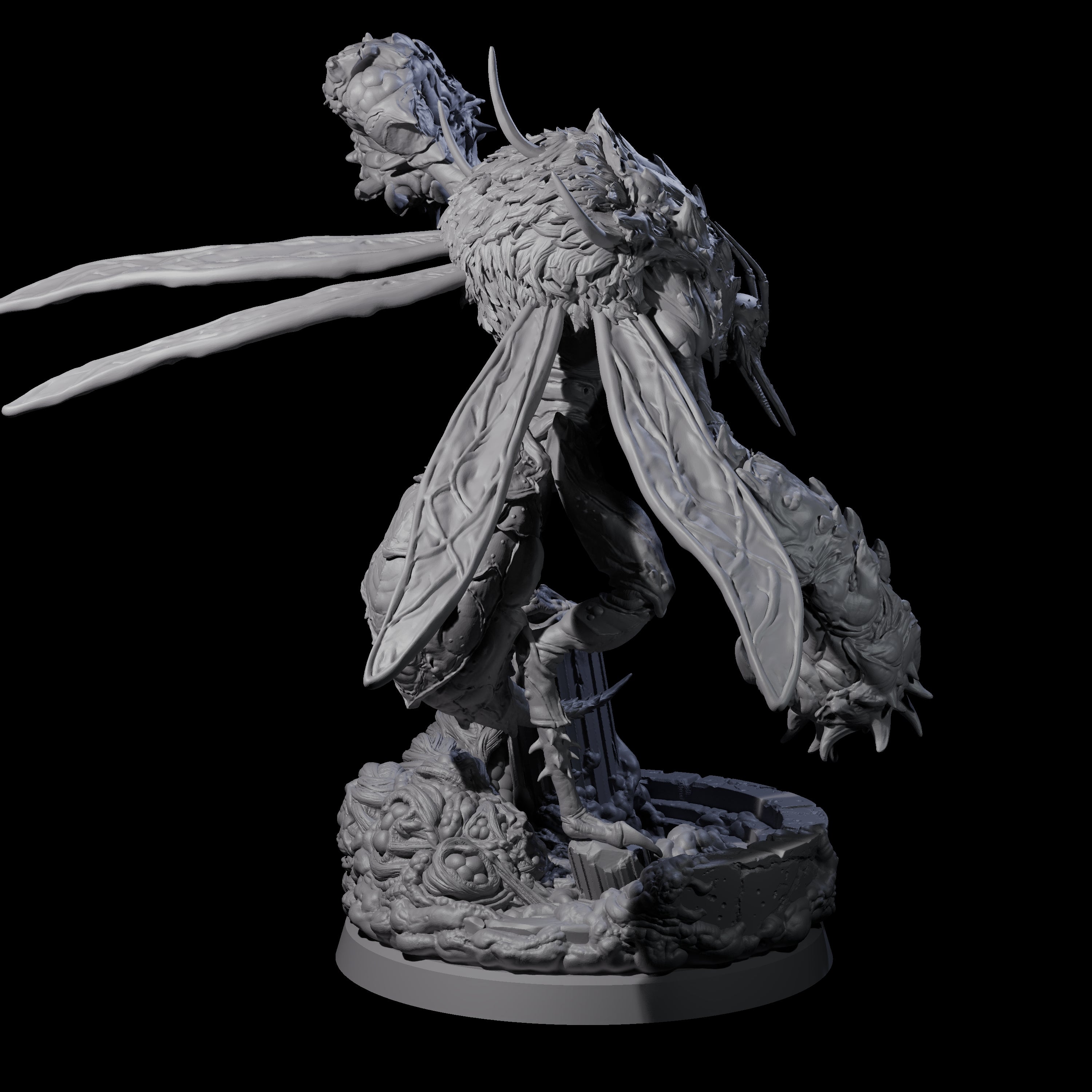 Four Springing Hive Sentinels Miniature for Dungeons and Dragons, Pathfinder or other TTRPGs