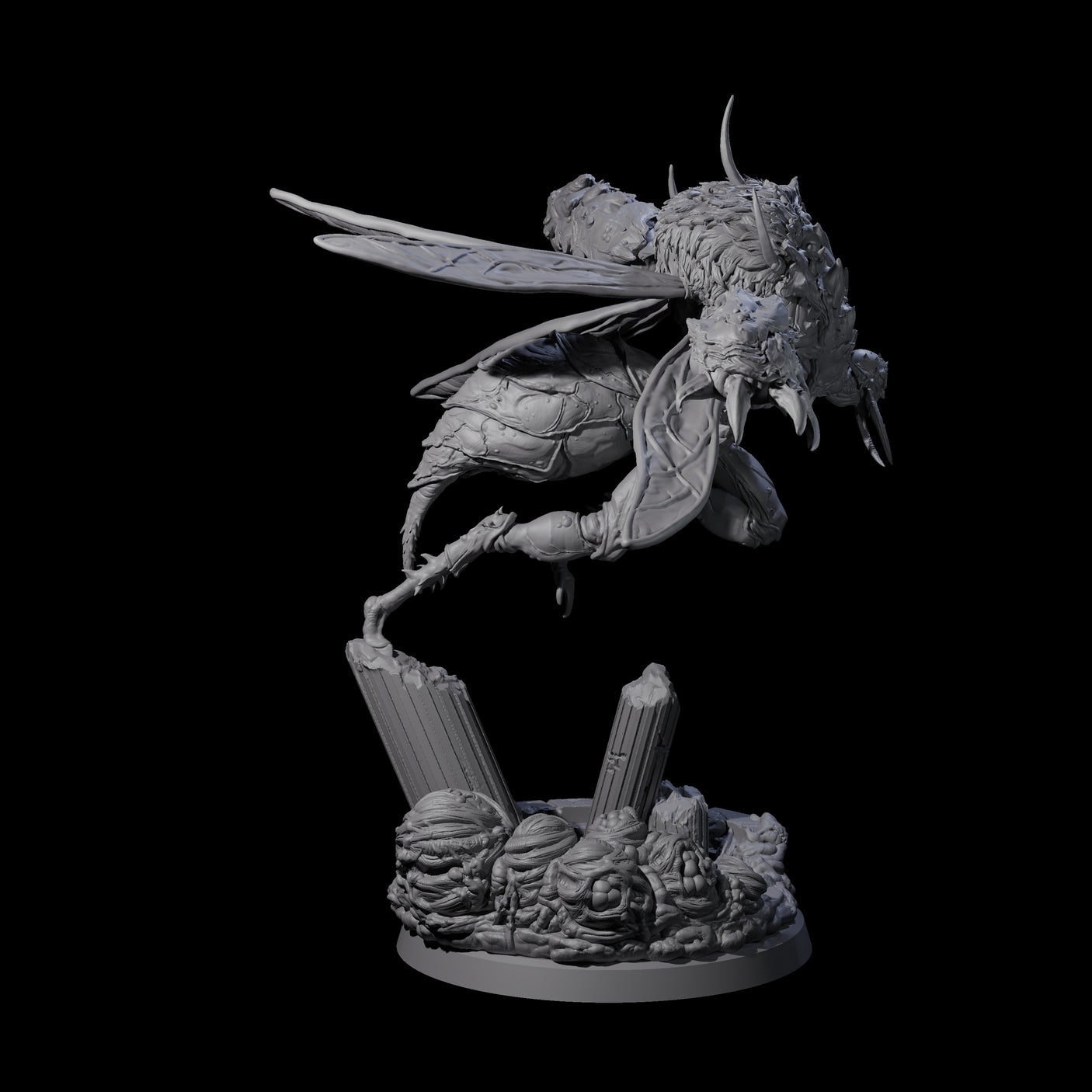 Four Springing Hive Sentinels Miniature for Dungeons and Dragons, Pathfinder or other TTRPGs