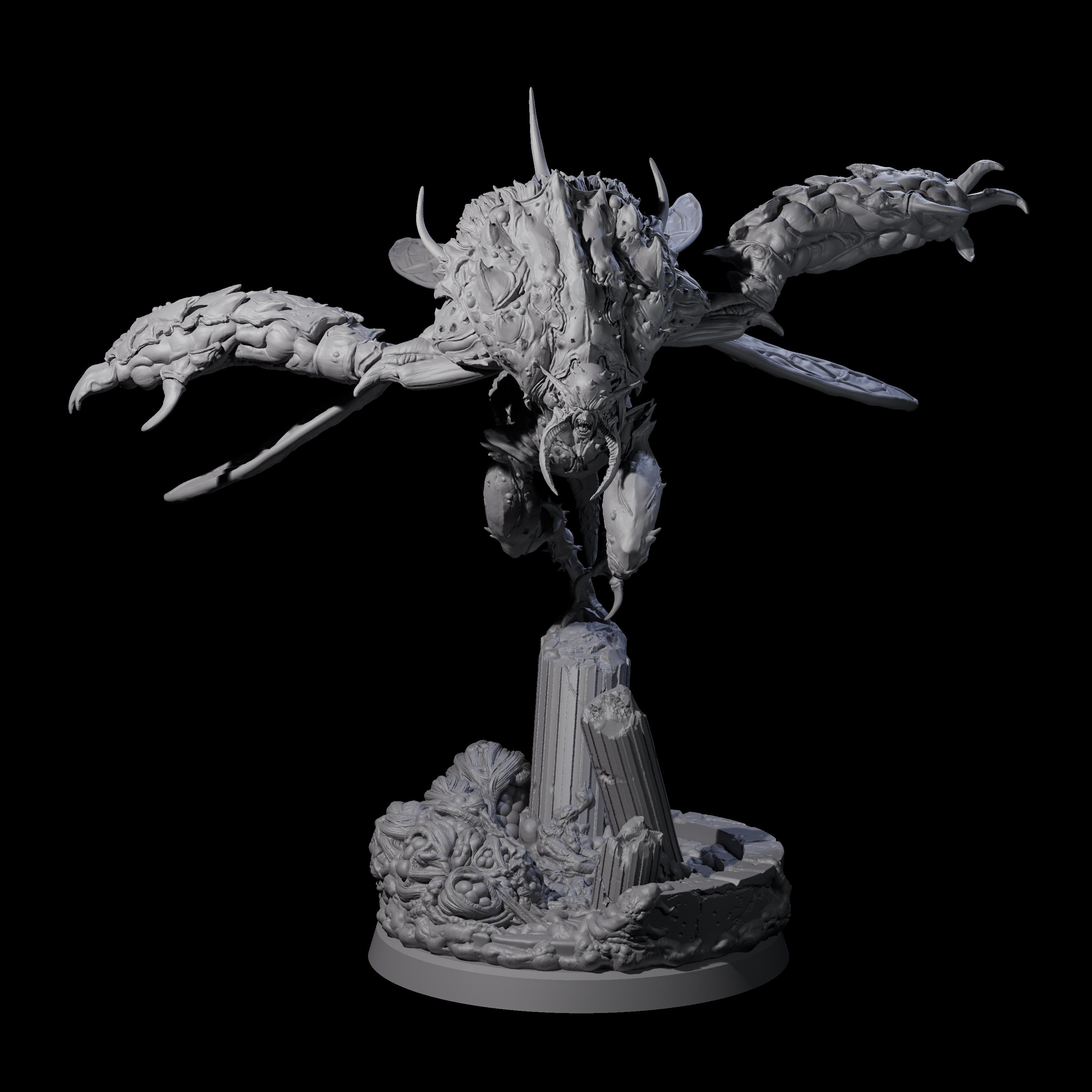 Four Springing Hive Sentinels Miniature for Dungeons and Dragons, Pathfinder or other TTRPGs