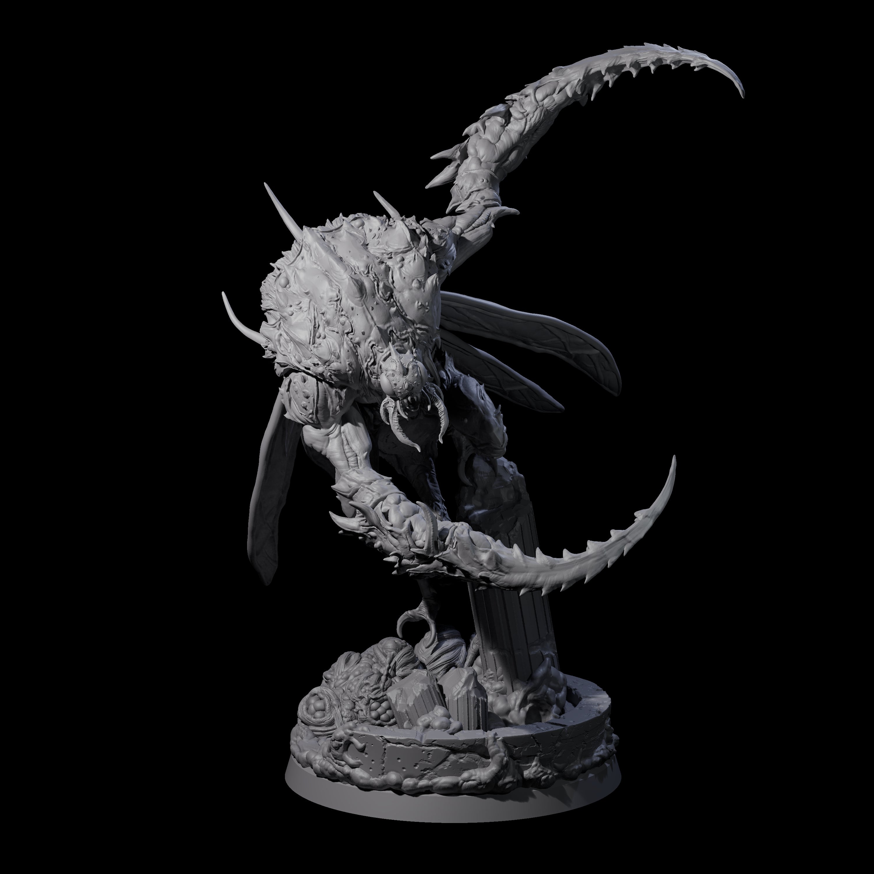 Four Springing Hive Sentinels Miniature for Dungeons and Dragons, Pathfinder or other TTRPGs