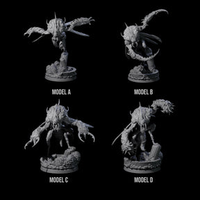 Four Springing Hive Sentinels Miniature for Dungeons and Dragons, Pathfinder or other TTRPGs