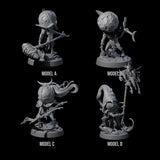 Four Spritely Azata Fighters Miniature for Dungeons and Dragons, Pathfinder or other TTRPGs