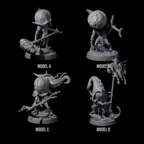 Four Spritely Azata Fighters Miniature for Dungeons and Dragons, Pathfinder or other TTRPGs