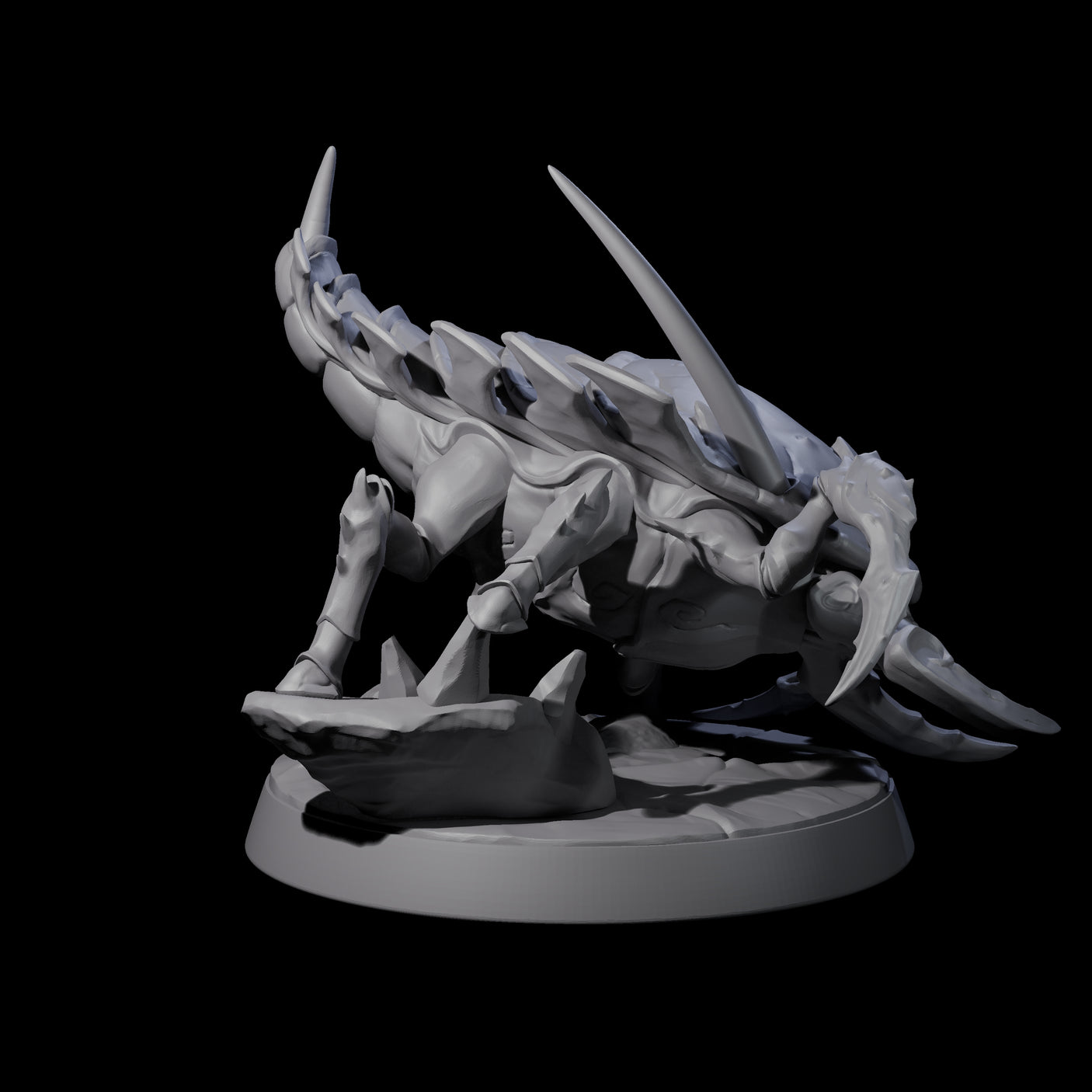 Four Squat Ankhegs Miniature for Dungeons and Dragons, Pathfinder or other TTRPGs