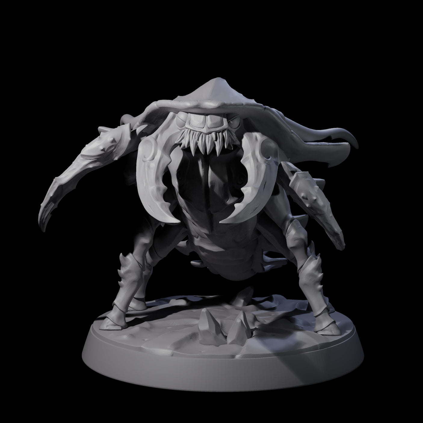 Four Squat Ankhegs Miniature for Dungeons and Dragons, Pathfinder or other TTRPGs