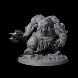 Four Squat Grinning Ogres Miniature for Dungeons and Dragons, Pathfinder or other TTRPGs