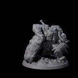 Four Squat Grinning Ogres Miniature for Dungeons and Dragons, Pathfinder or other TTRPGs