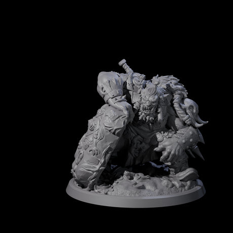Four Squat Grinning Ogres Miniature for Dungeons and Dragons, Pathfinder or other TTRPGs