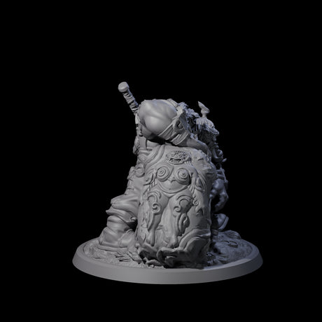 Four Squat Grinning Ogres Miniature for Dungeons and Dragons, Pathfinder or other TTRPGs