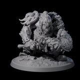 Four Squat Grinning Ogres Miniature for Dungeons and Dragons, Pathfinder or other TTRPGs
