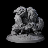 Four Squat Grinning Ogres Miniature for Dungeons and Dragons, Pathfinder or other TTRPGs