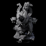 Four Stacked Saurian Siege Beasts Miniature for Dungeons and Dragons, Pathfinder or other TTRPGs