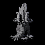 Four Stacked Saurian Siege Beasts Miniature for Dungeons and Dragons, Pathfinder or other TTRPGs