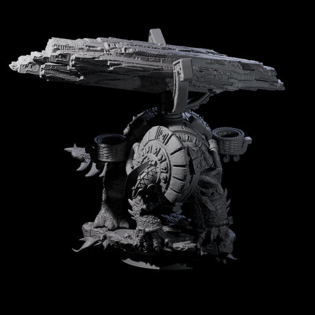 Four Stacked Saurian Siege Beasts Miniature for Dungeons and Dragons, Pathfinder or other TTRPGs
