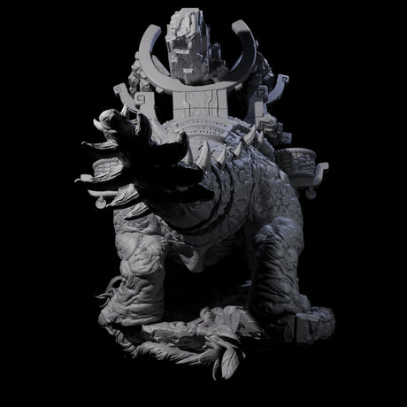 Four Stacked Saurian Siege Beasts Miniature for Dungeons and Dragons, Pathfinder or other TTRPGs