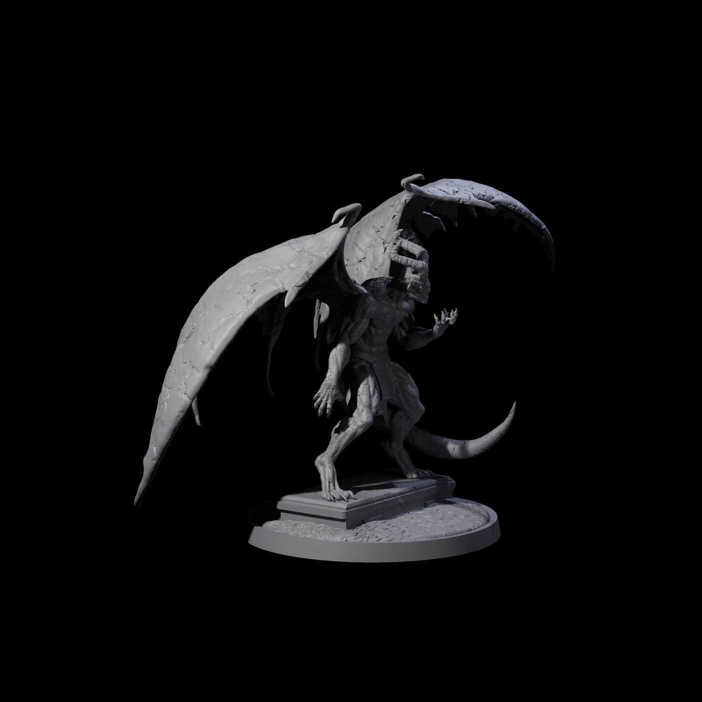 Four Static Gargoyles Miniature for Dungeons and Dragons, Pathfinder or other TTRPGs