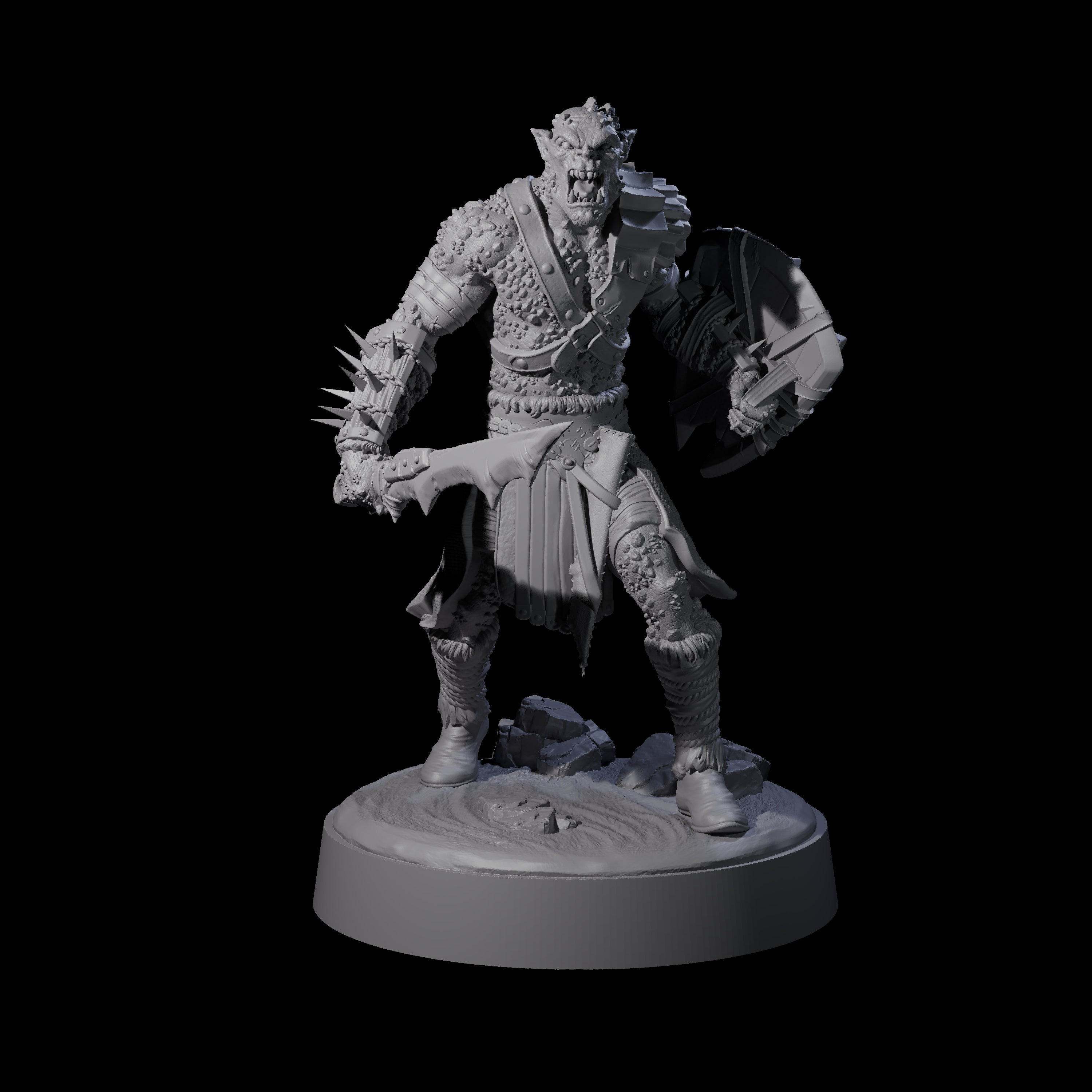 Four Stoneflesh Orcs Miniature for Dungeons and Dragons, Pathfinder or other TTRPGs