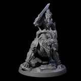 Four Storming Leonin Cavalry Miniature for Dungeons and Dragons, Pathfinder or other TTRPGs