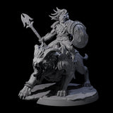 Four Storming Leonin Cavalry Miniature for Dungeons and Dragons, Pathfinder or other TTRPGs