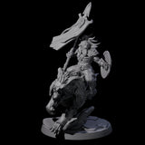Four Storming Leonin Cavalry Miniature for Dungeons and Dragons, Pathfinder or other TTRPGs