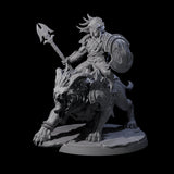 Four Storming Leonin Cavalry Miniature for Dungeons and Dragons, Pathfinder or other TTRPGs