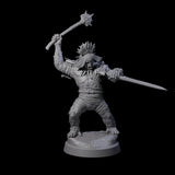 Four Striking Furry Orcs Miniature for Dungeons and Dragons, Pathfinder or other TTRPGs