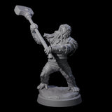 Four Striking Furry Orcs Miniature for Dungeons and Dragons, Pathfinder or other TTRPGs