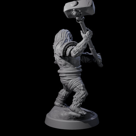 Four Striking Furry Orcs Miniature for Dungeons and Dragons, Pathfinder or other TTRPGs