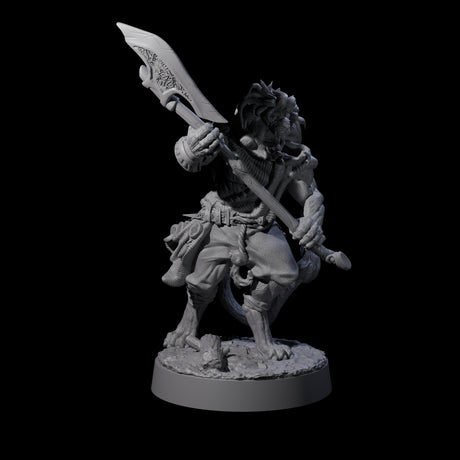 Four Striking Leonin Warblades Miniature for Dungeons and Dragons, Pathfinder or other TTRPGs