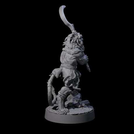 Four Striking Leonin Warblades Miniature for Dungeons and Dragons, Pathfinder or other TTRPGs