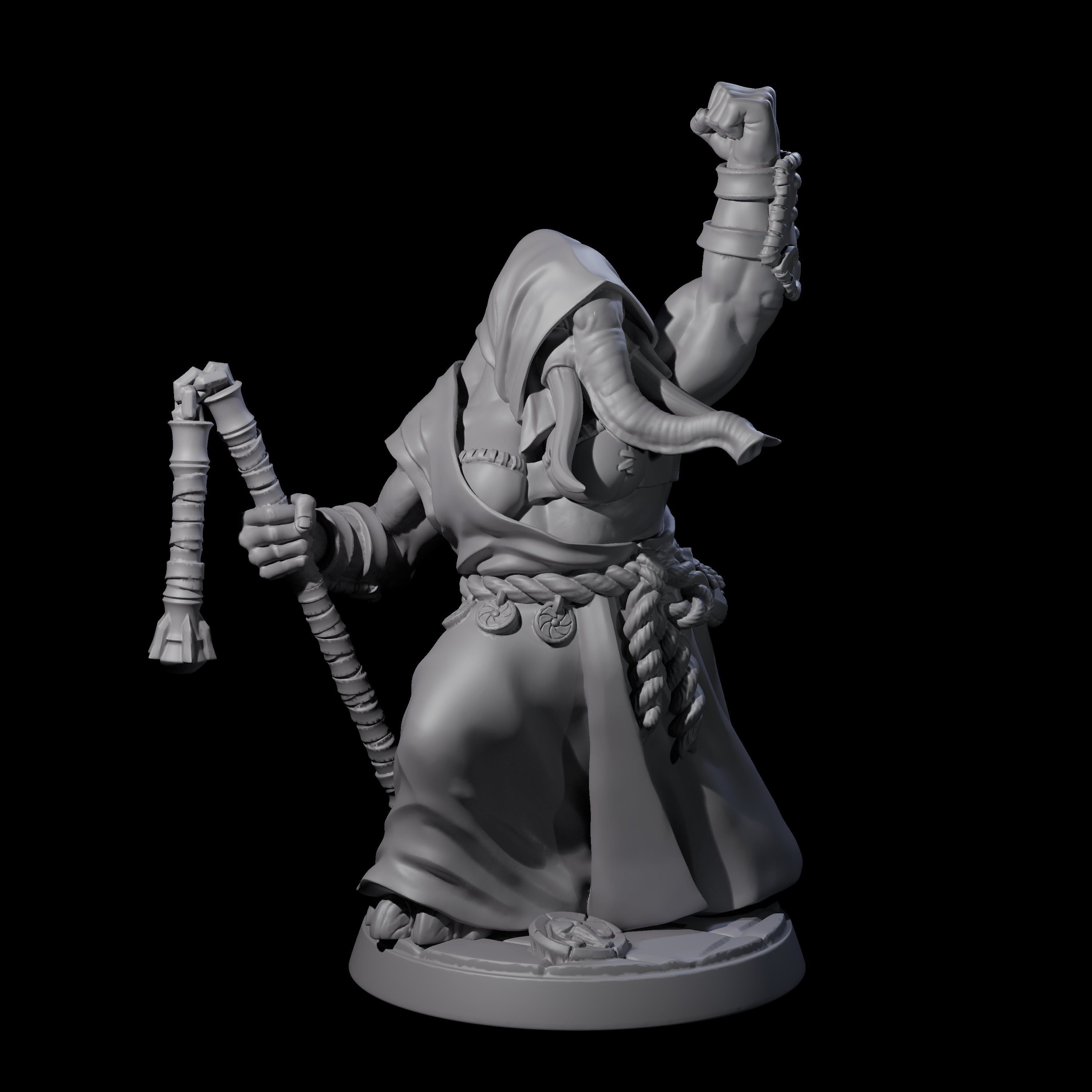 Four Striking Loxodon Monks Miniature for Dungeons and Dragons, Pathfinder or other TTRPGs
