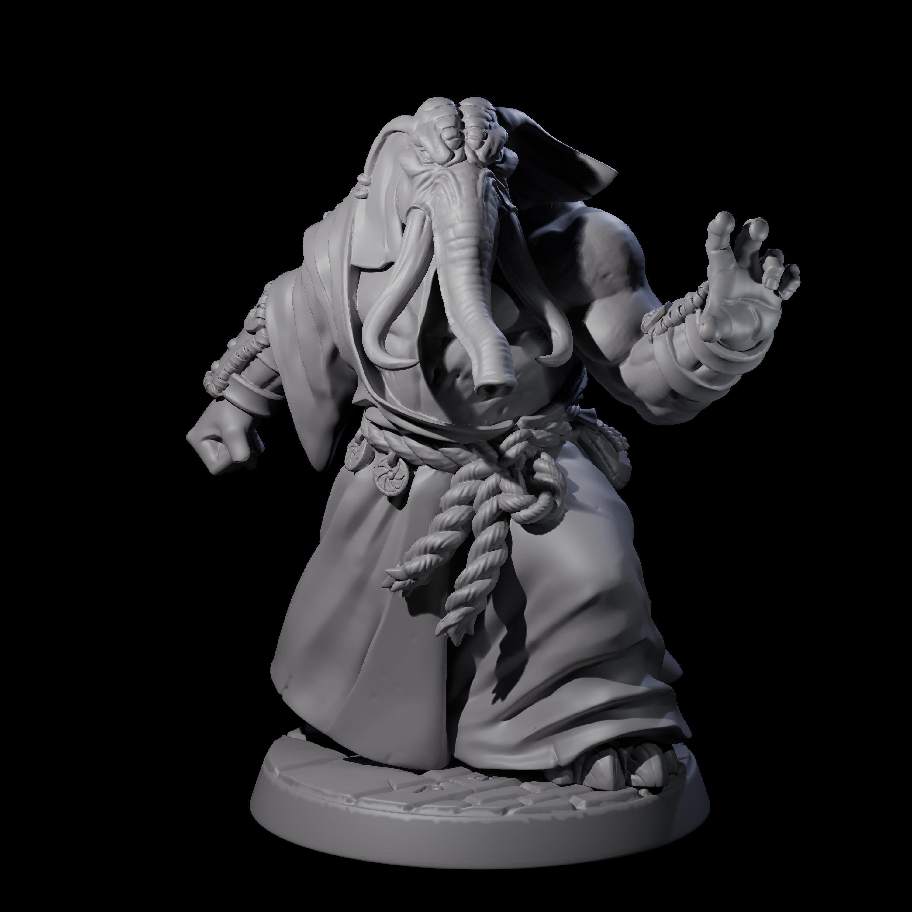 Four Striking Loxodon Monks Miniature for Dungeons and Dragons, Pathfinder or other TTRPGs