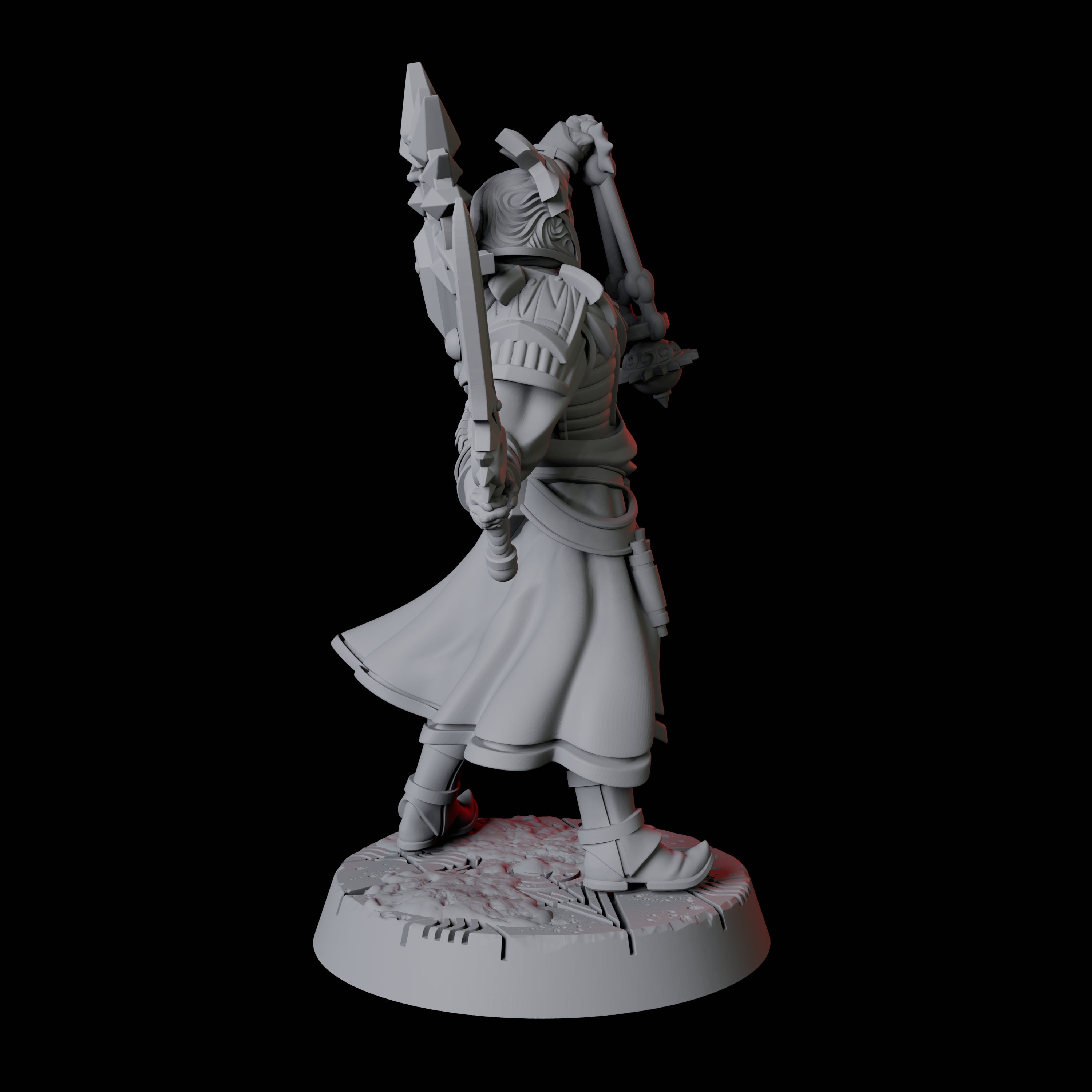 Four Sun Worshipping Cultists Miniature for Dungeons and Dragons, Pathfinder or other TTRPGs