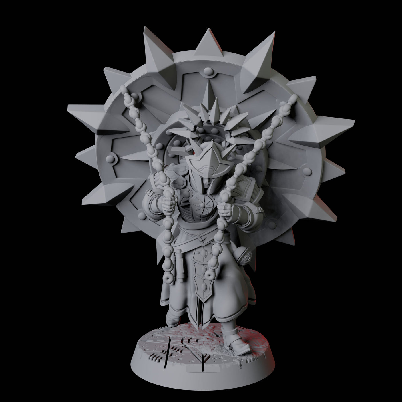 Four Sun Worshipping Cultists Miniature for Dungeons and Dragons, Pathfinder or other TTRPGs